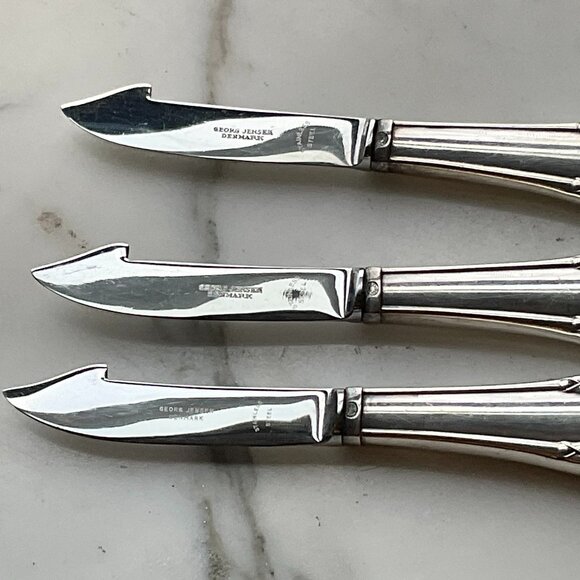 Georg Jensen Frank Cobb Sterling Silver Knives marked